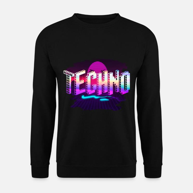 Techno - Unisex Pullover - Schwarz