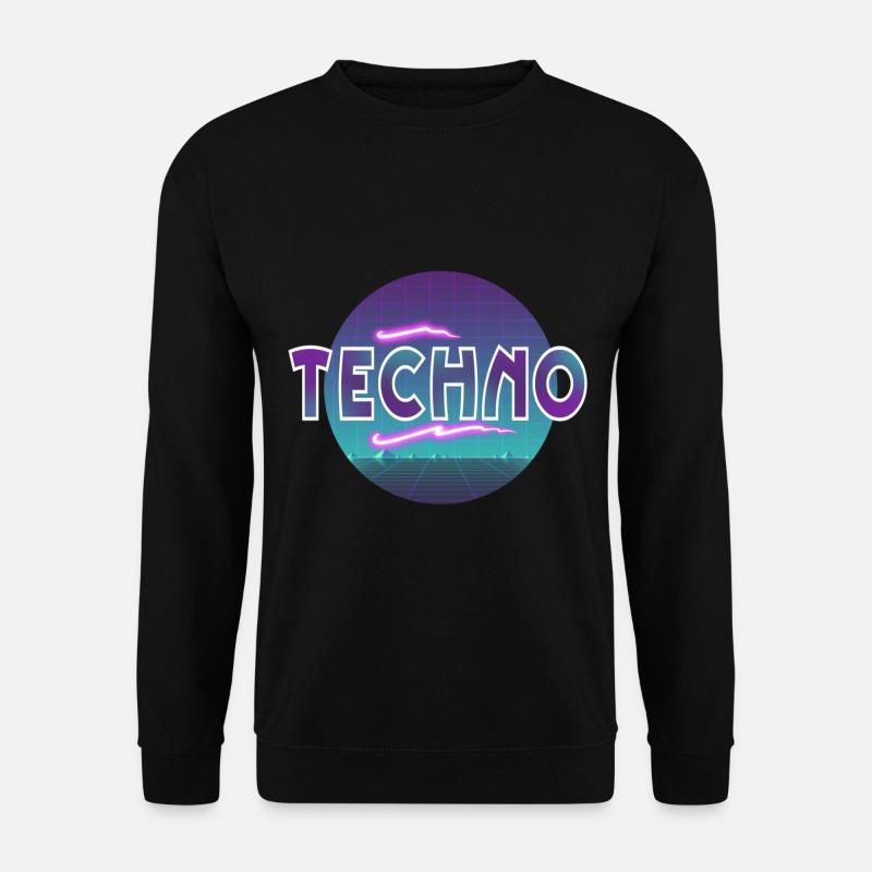 Techno - Unisex Pullover - Schwarz