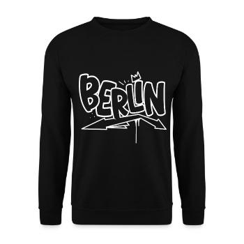 Berlin Graffiti - Sweat-shirt Unisexe - noir - Devant - Alina (178cm) & Michal (187cm)