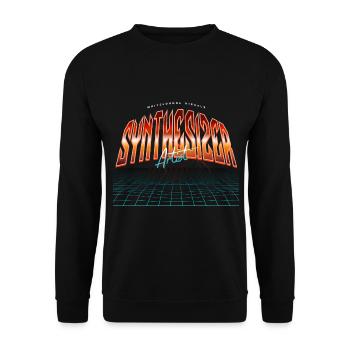 808 Synthesizer Analog Drum Machine - Unisex Sweatshirt - black - Front - Alina (178cm) & Michal (187cm)