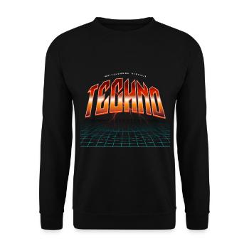 Techno - Sweat-shirt Unisexe - noir - Devant - Alina (178cm) & Michal (187cm)
