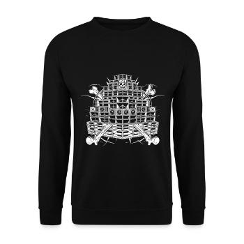 Free Tekno Pirates Sound System - Unisex Sweatshirt - black - Front - Alina (178cm) & Michal (187cm)