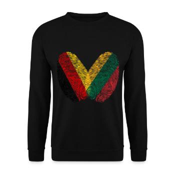 Empreinte digitale Lituanie - Sweat-shirt Unisexe - noir - Devant - Alina (178cm) & Michal (187cm)