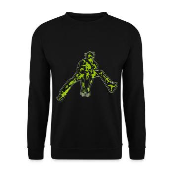 Parkour Freies Laufen Traceur Freestyle Sport - Unisex Pullover - Schwarz - Vorne - Alina (178cm) & Michal (187cm)
