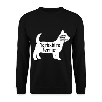Yorkshire Terrier - Unisex Sweatshirt - black - Front - Alina (178cm) & Michal (187cm)