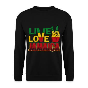 Jamaica Love Jamaica - Unisex Sweatshirt - black - Front - Alina (178cm) & Michal (187cm)