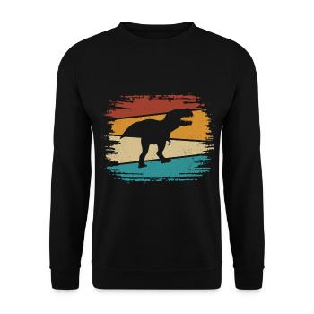 T-Rex - Sweat-shirt Unisexe - noir - Devant - Alina (178cm) & Michal (187cm)