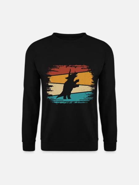 Dino Dinosaur Triceratops - Unisex Sweatshirt - black