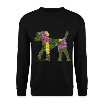 Beautiful flower dog - Unisex Sweatshirt - black - Front - Alina (178cm) & Michal (187cm)