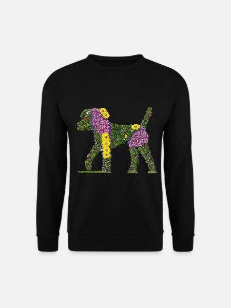 Beautiful flower dog - Unisex Sweatshirt - black