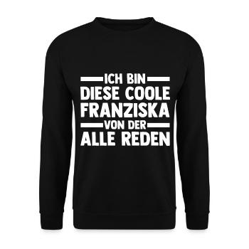 Franziska - Unisex Pullover - Schwarz - Vorne - Alina (178cm) & Michal (187cm)