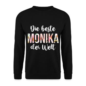 Monika - Unisex Pullover - Schwarz - Vorne - Alina (178cm) & Michal (187cm)