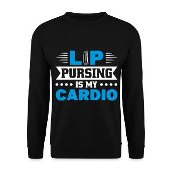 Harmoniciste Harmoniciste Orgue à bouche - Sweat-shirt Unisexe - noir - Devant - Alina (178cm) & Michal (187cm)