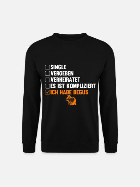 Es ist kompliziert ich habe Degus - Unisex Pullover - Schwarz