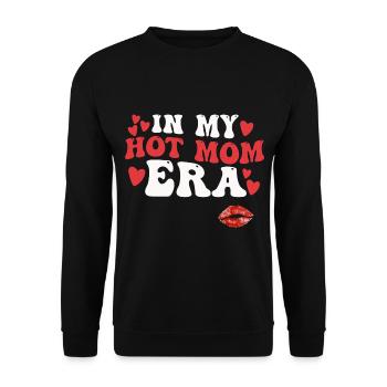 Dans l’annonce de mon bébé de l’ère Hot Mom - Sweat-shirt Unisexe - noir - Devant - Alina (178cm) & Michal (187cm)