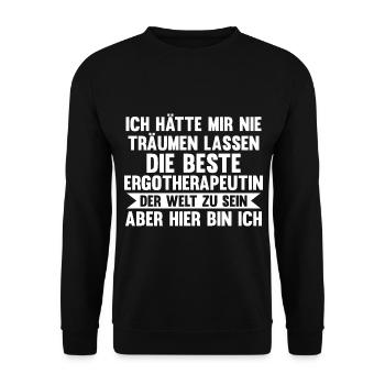 Ergotherapie Ergotherapeutin - Unisex Pullover - Schwarz - Vorne - Alina (178cm) & Michal (187cm)