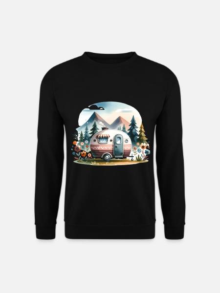 Camping Wohnwagen - Unisex Pullover - Schwarz