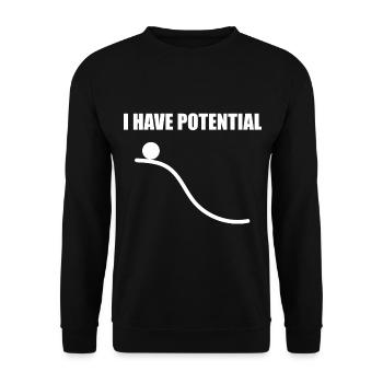 Physicien J'ai un potentiel physik physisch Math - Sweat-shirt Unisexe - noir - Devant - Alina (178cm) & Michal (187cm)