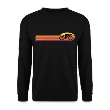 Vélo de route Design rétro - Sweat-shirt Unisexe - noir - Devant - Alina (178cm) & Michal (187cm)