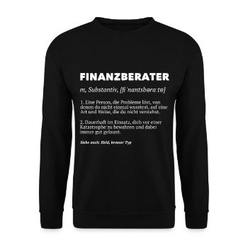 Finanzberater Finanzberaterin Finanzen Buchhalter - Unisex Pullover - Schwarz - Vorne - Alina (178cm) & Michal (187cm)