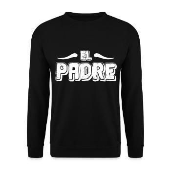 Homme El Padre Fête des pères Papa Dad Mon père - Sweat-shirt Unisexe - noir - Devant - Alina (178cm) & Michal (187cm)