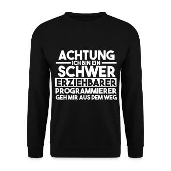 Programmieren Entwickler Coder Programmierer - Unisex Pullover - Schwarz - Vorne - Alina (178cm) & Michal (187cm)