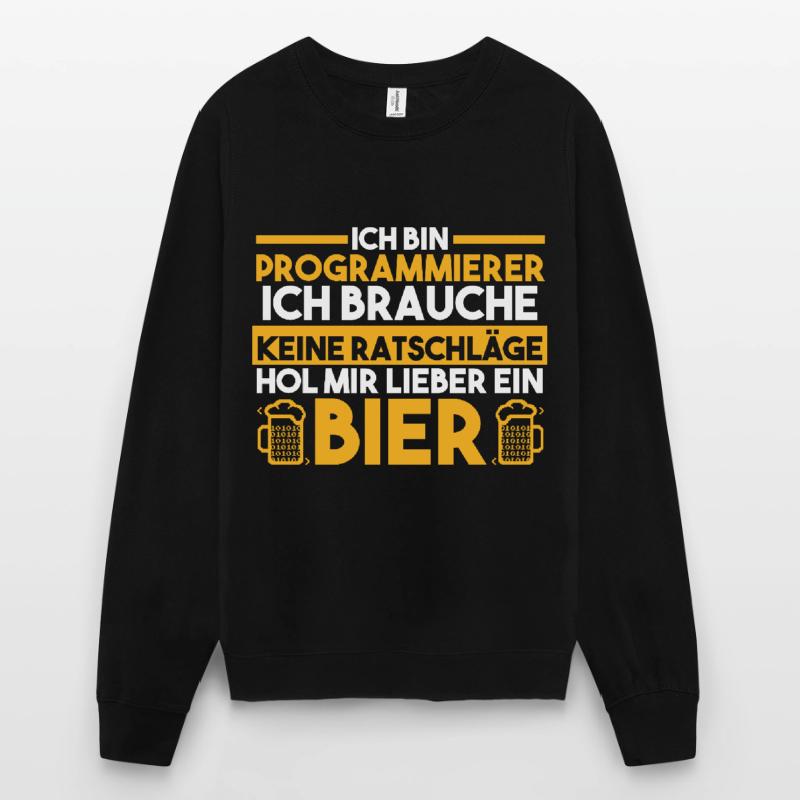 Programmieren Entwickler Coder Bier Programmierer Unisex Pullover