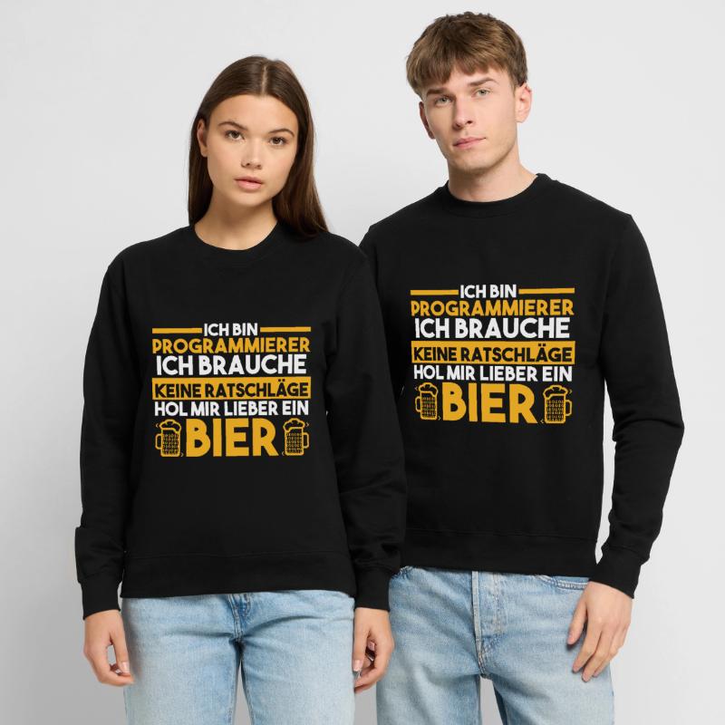 Programmieren Entwickler Coder Bier Programmierer Unisex Pullover