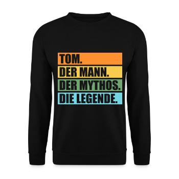 Tom - Unisex Pullover - Schwarz - Vorne - Alina (178cm) & Michal (187cm)