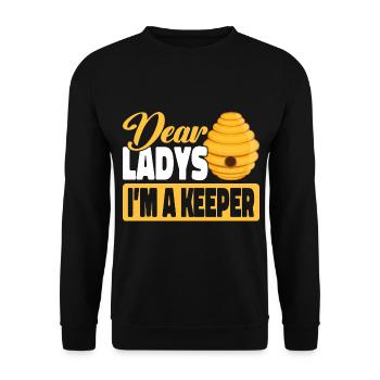 Beekeepers Bees Honey bees Beekeeping - Unisex Sweatshirt - black - Front - Alina (178cm) & Michal (187cm)