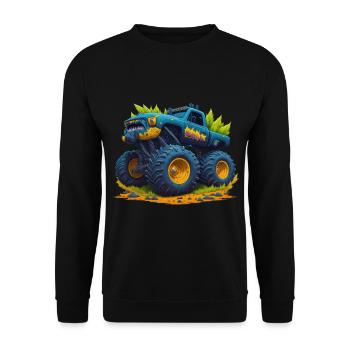 Monster truck - Sweat-shirt Unisexe - noir - Devant - Alina (178cm) & Michal (187cm)