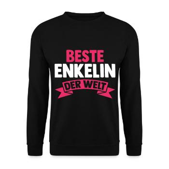 Opa Oma Enkelkind Enkelin - Unisex Pullover - Schwarz - Vorne - Alina (178cm) & Michal (187cm)