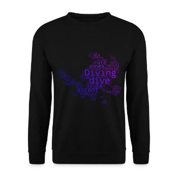 Scuba Taucher Scuba Diver Diver Free Dive - Unisex Sweatshirt - black - Front - Alina (178cm) & Michal (187cm)