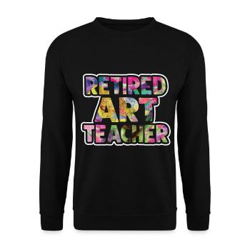 Retired Art Teacher - Unisex Sweatshirt - black - Front - Alina (178cm) & Michal (187cm)