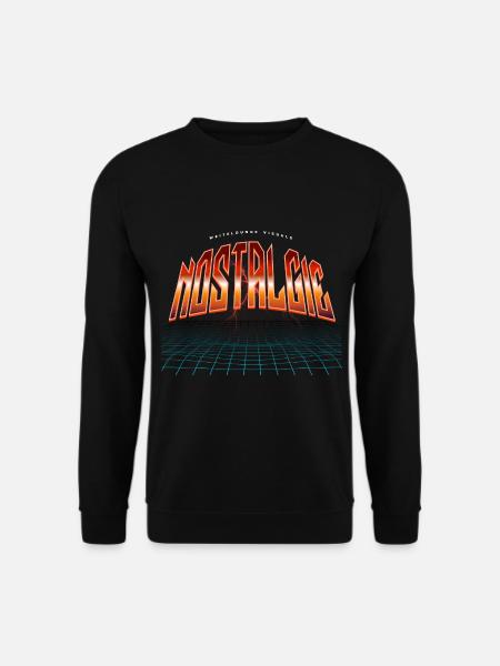 Nostalgie Neon Synthwave - Sweat-shirt Unisexe - noir