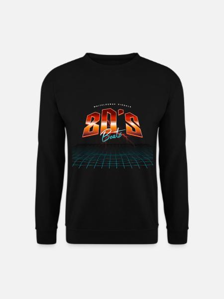 Neon Synthwave 80s Beats - Unisex Sweatshirt - black
