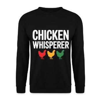Chicken Whisperer - Farm Shirt for Chicken Fans - Unisex Sweatshirt - black - Front - Alina (178cm) & Michal (187cm)