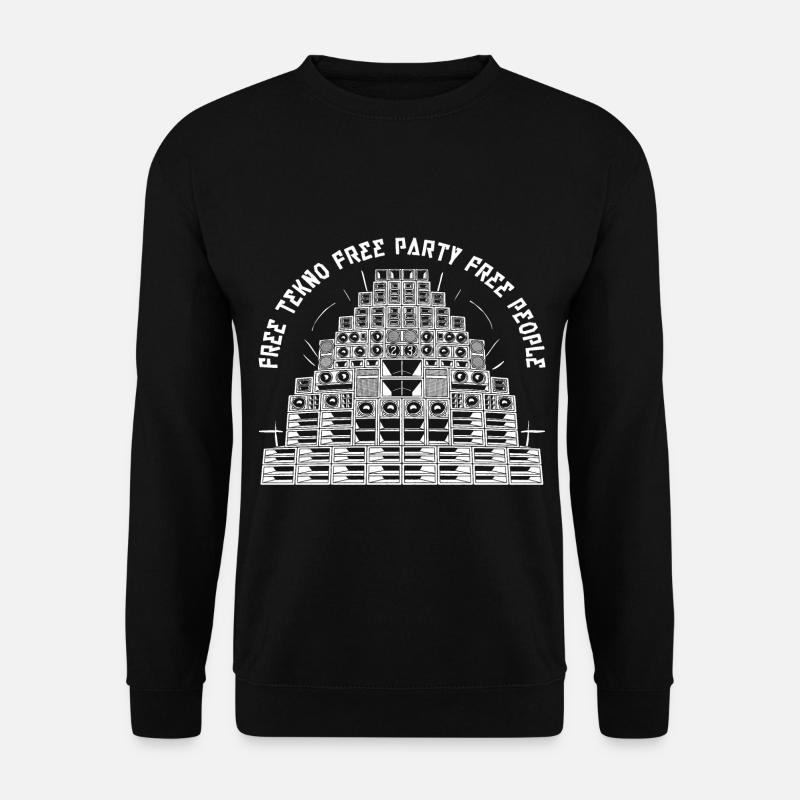 Free Tekno Free Party Freie Leute - Unisex Pullover - Schwarz