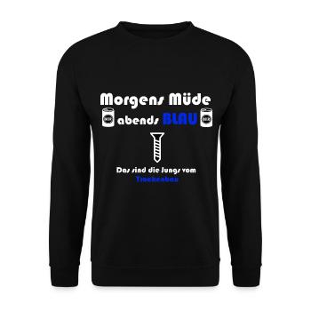 Trockenbau Trockenbauer Trockenbaumonteur Geschenk - Unisex Pullover - Schwarz - Vorne - Alina (178cm) & Michal (187cm)