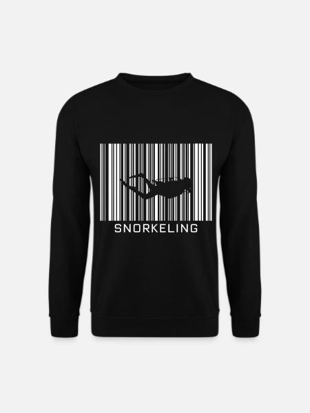 Schnorcheln Hobby mit Barcode - Unisex Pullover - Schwarz