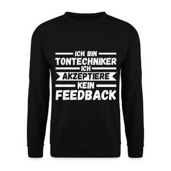 Toningenieur Tontechnik Tontechniker - Unisex Pullover - Schwarz - Vorne - Alina (178cm) & Michal (187cm)