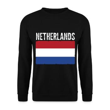 Pays-Bas Flag Hollande - Sweat-shirt Unisexe - noir - Devant - Alina (178cm) & Michal (187cm)