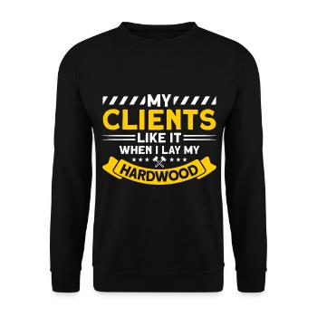 Flooring Flooring Installer Tiler Flooring - Unisex Sweatshirt - black - Front - Alina (178cm) & Michal (187cm)