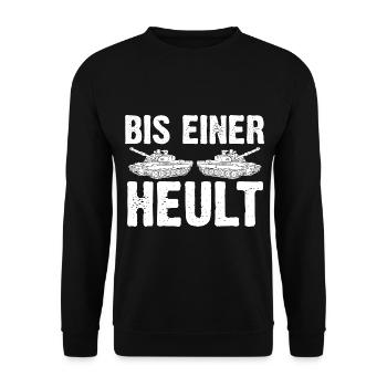 Panzerfahrer Militär Soldat Panzer - Unisex Pullover - Schwarz - Vorne - Alina (178cm) & Michal (187cm)