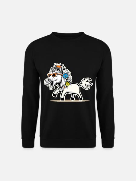drôle drôle cheval drôle chevaux cheval cheval enfants enfant - Sweat-shirt Unisexe - noir