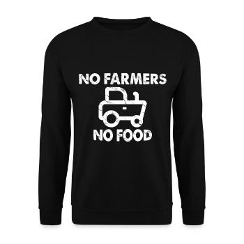 No Farmers NO Food for Support Farmers Supporting - Unisex Sweatshirt - black - Front - Alina (178cm) & Michal (187cm)