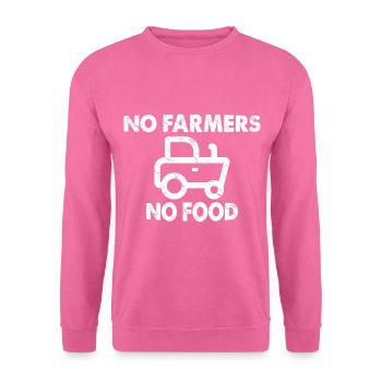Pas d'agriculteurs PAS de nourriture pour soutenir les agriculteurs - Sweat-shirt Unisexe - rose - Devant