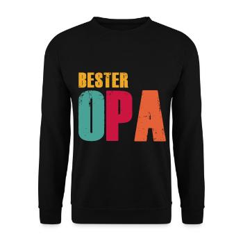 Großvater - Unisex Pullover - Schwarz - Vorne - Alina (178cm) & Michal (187cm)
