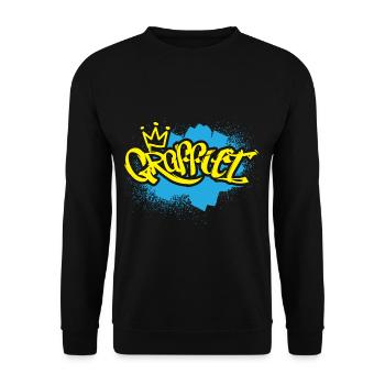 Grafitti Child Sprayer - Unisex Sweatshirt - black - Front - Alina (178cm) & Michal (187cm)
