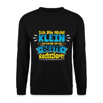 Ich bin nicht Klein - Unisex Pullover - Schwarz - Vorne - Alina (178cm) & Michal (187cm)